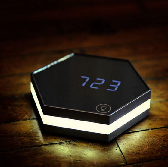 LED Mirror Digital Alarm Clock Light