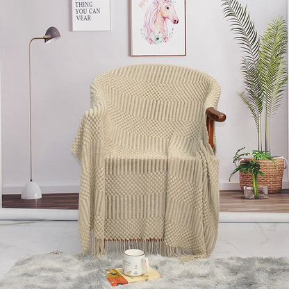 Nordic Knit Blanket for Sofa and Bed Decor