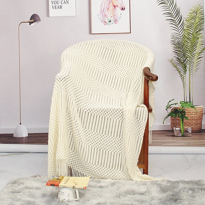 Nordic Knit Blanket for Sofa and Bed Decor