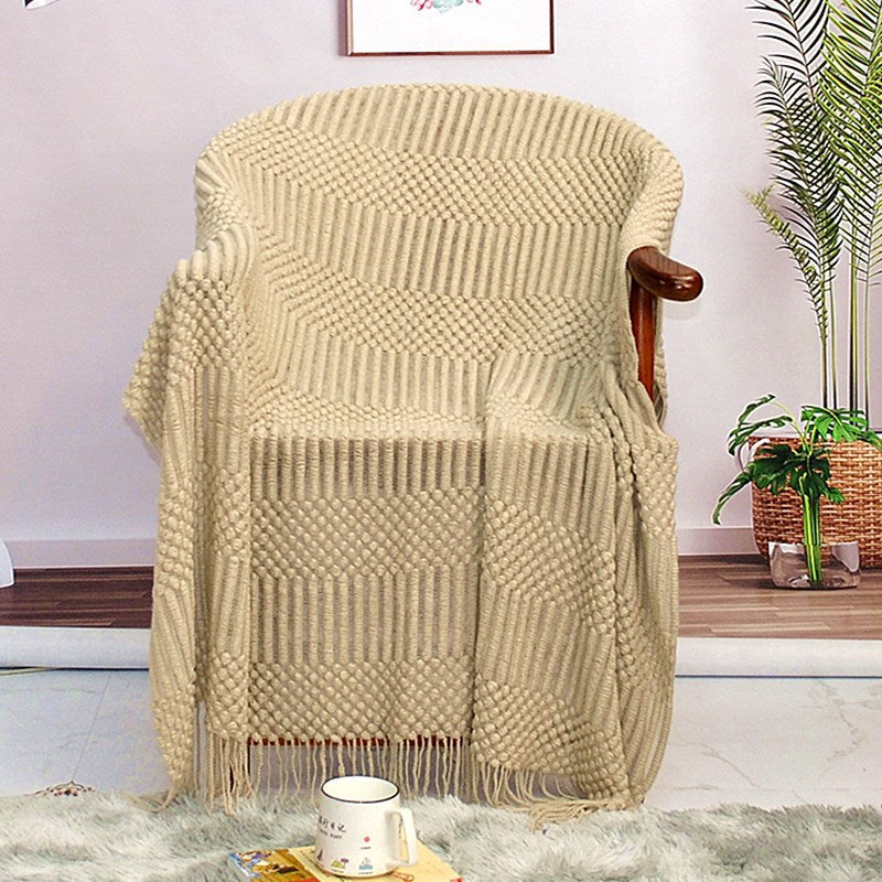 Nordic Knit Blanket for Sofa and Bed Decor